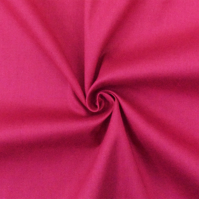 Pink Solid Cotton Stretch Spandex Poplin Woven Fabric