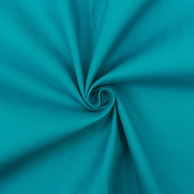 3 3/4 YD PC-Turquoise Blue Cotton Solid Stretch Spandex Twill Sateen Woven Fabric