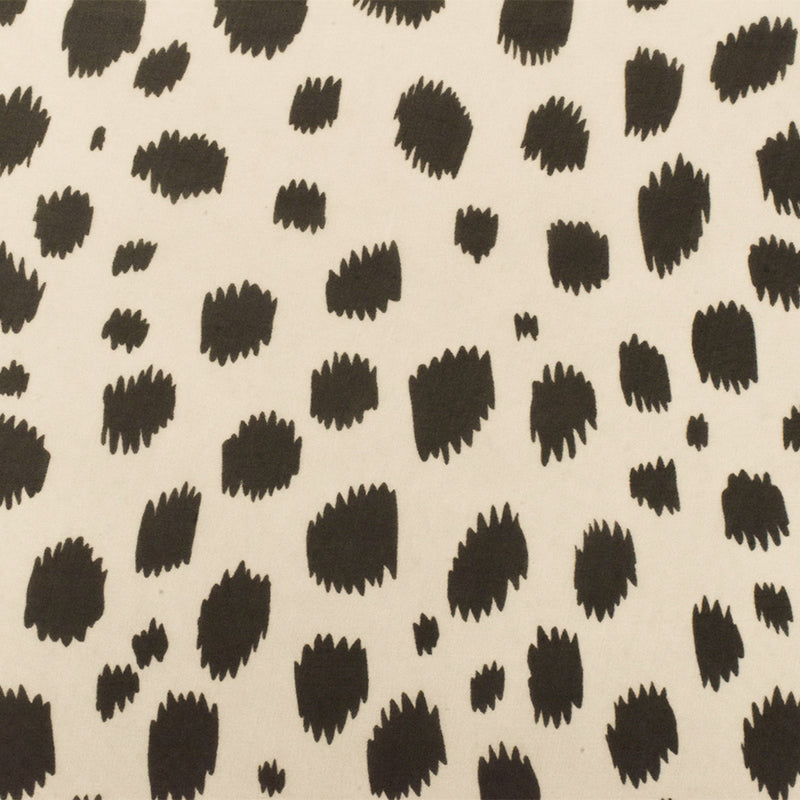 Black-Ivory Famous Designer Silk Spots Printed Chiffon Fabric