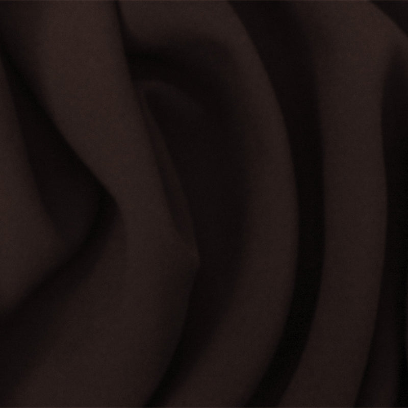 Deep Brown Famous Designer Poly Double Sided Crepe Woven Fabric