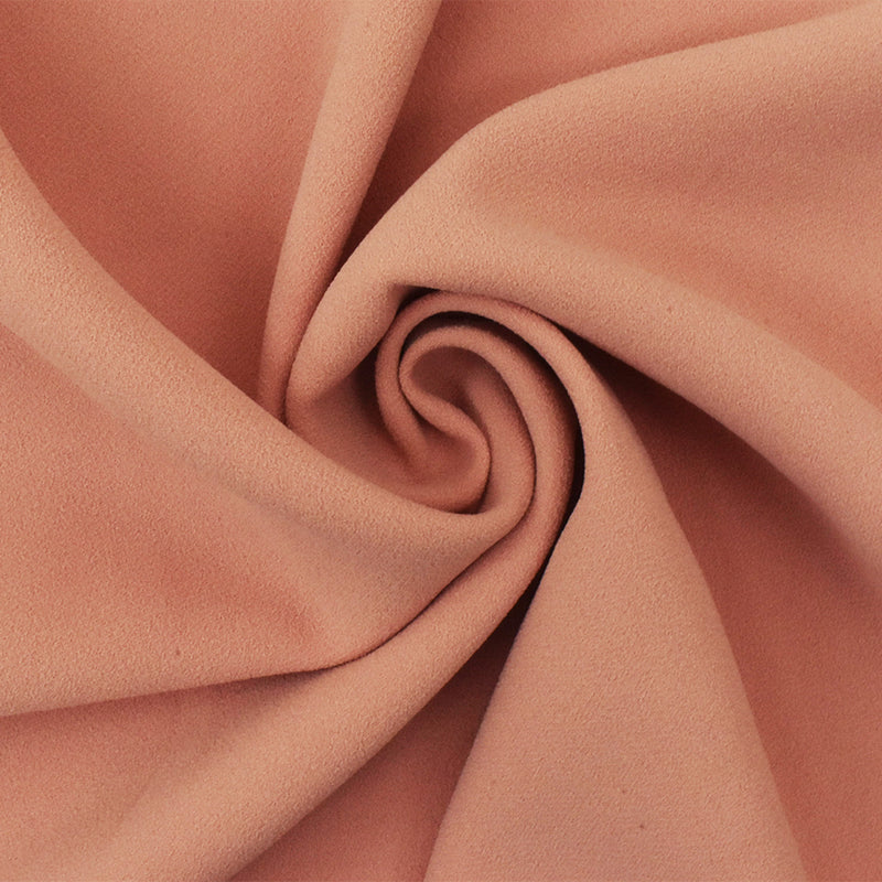 Pink Blush Coral  Famous Designer Poly Double Sided Crepe Woven Fabric