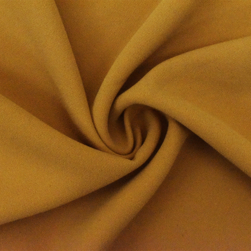 Yellow Famous Designer Poly Double Sided Crepe Woven Fabric