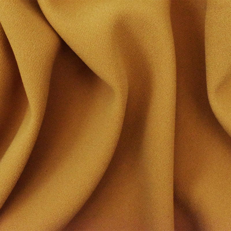 Yellow Famous Designer Poly Double Sided Crepe Woven Fabric