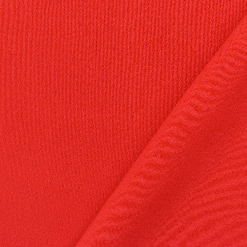 Orange Famous Designer Pebble Viscose Crepe Faille Woven Fabric