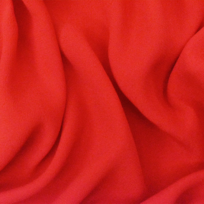 Orange Famous Designer Pebble Viscose Crepe Faille Woven Fabric