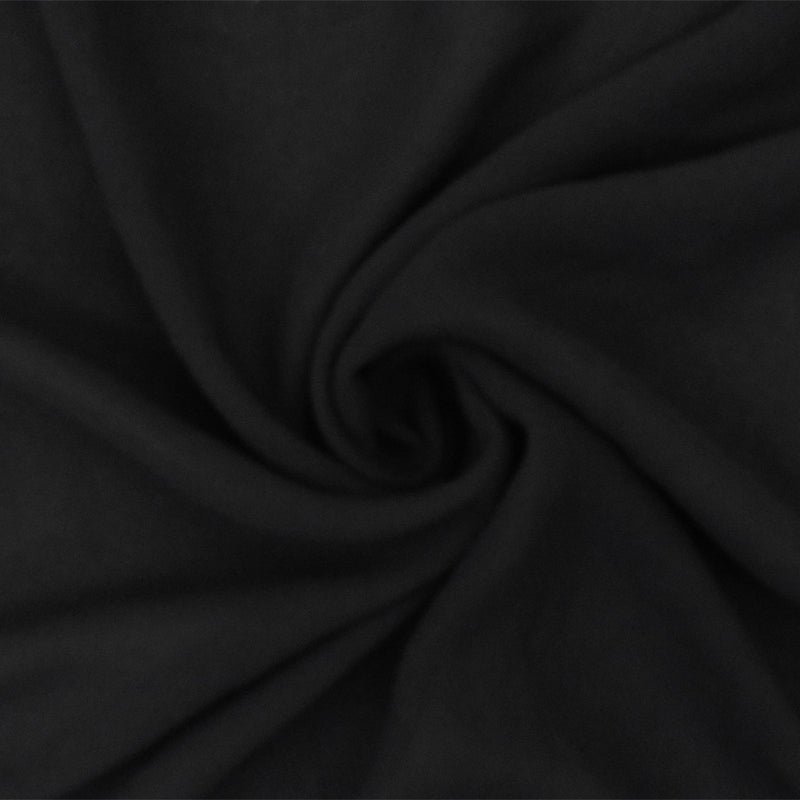 Black Famous Designer Polyester Momie Georgette Fabric