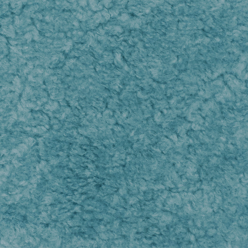 Teal Blue Famous Designer Acrylic Blend Cozy Sherpa Fleece Knit Fabric