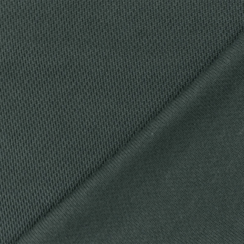 Gray Organic Cotton Poly Pique Knit Fabric