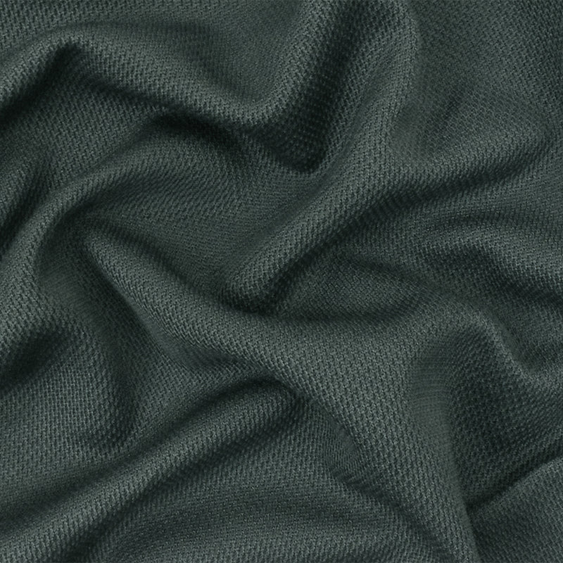 Gray Organic Cotton Poly Pique Knit Fabric