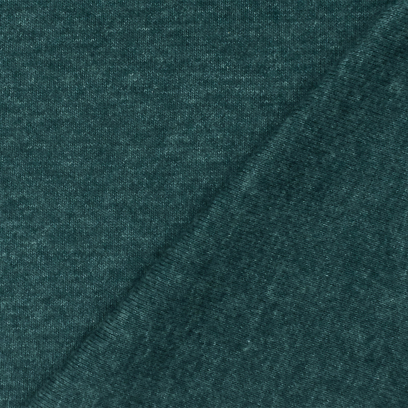 Heather Green Organic Cotton Poly Stretch Spandex 1x1 Rib Knit Fabric