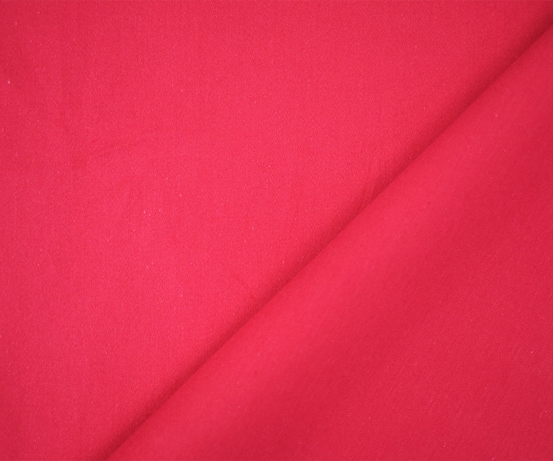 Hot Pink Cotton Twill Stretch Spandex Solid Twill Sateen Woven Fabric