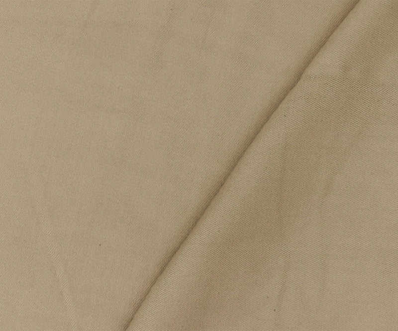Cream Beige Rayon Challis Solid Woven Fabric