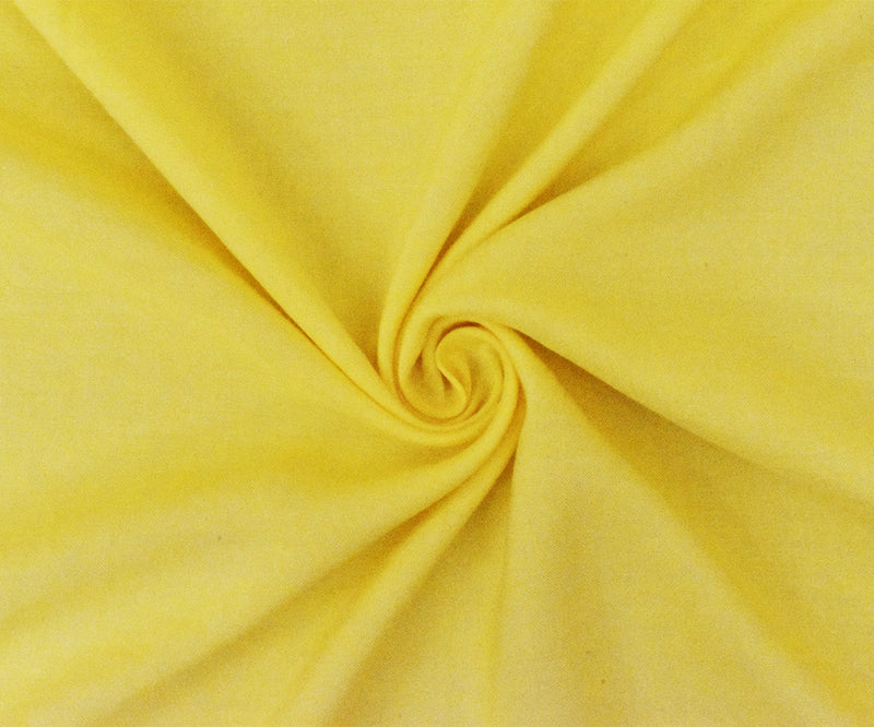 Yellow Rayon Challis Solid Woven Fabric