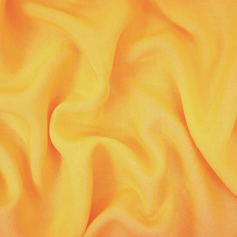 Yellow Solid Challis Woven Fabric