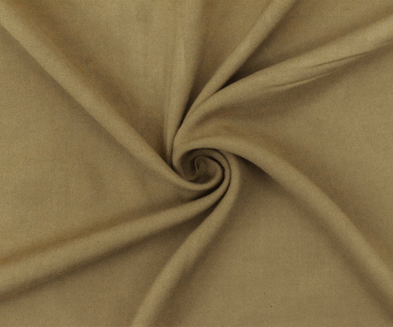 Brown Rayon Challis Solid Woven Fabric