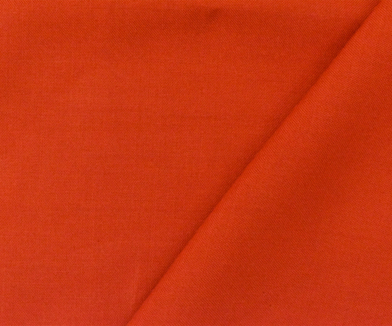 Orange Rayon Challis Solid Woven Fabric