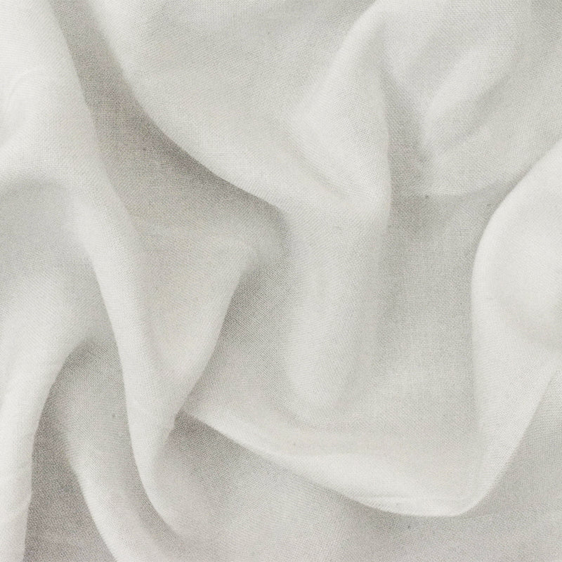White Rayon Challis Solid Woven Fabric