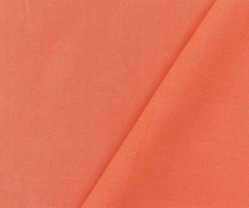 Orange Rayon Challis Solid Woven Fabric