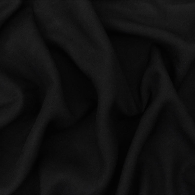 Black Rayon Challis Solid Woven Fabric