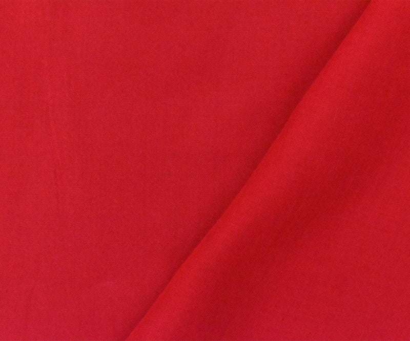 Red Rayon Challis Solid Woven Fabric