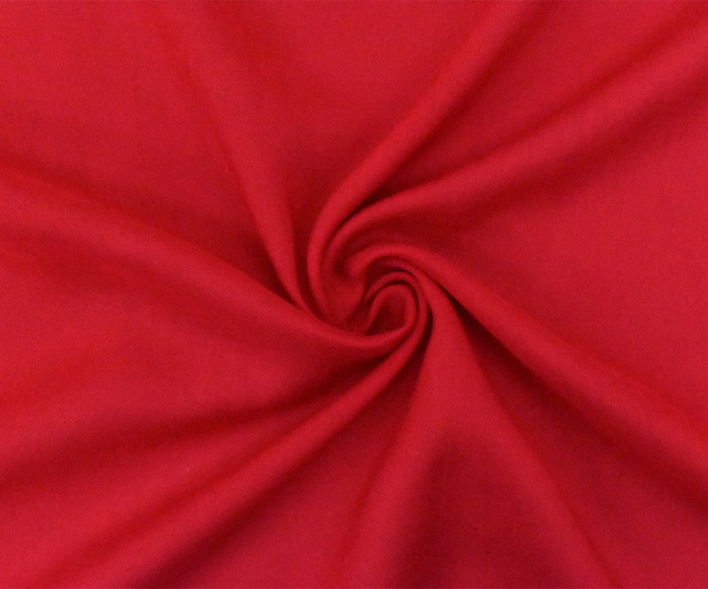 Red Rayon Challis Solid Woven Fabric