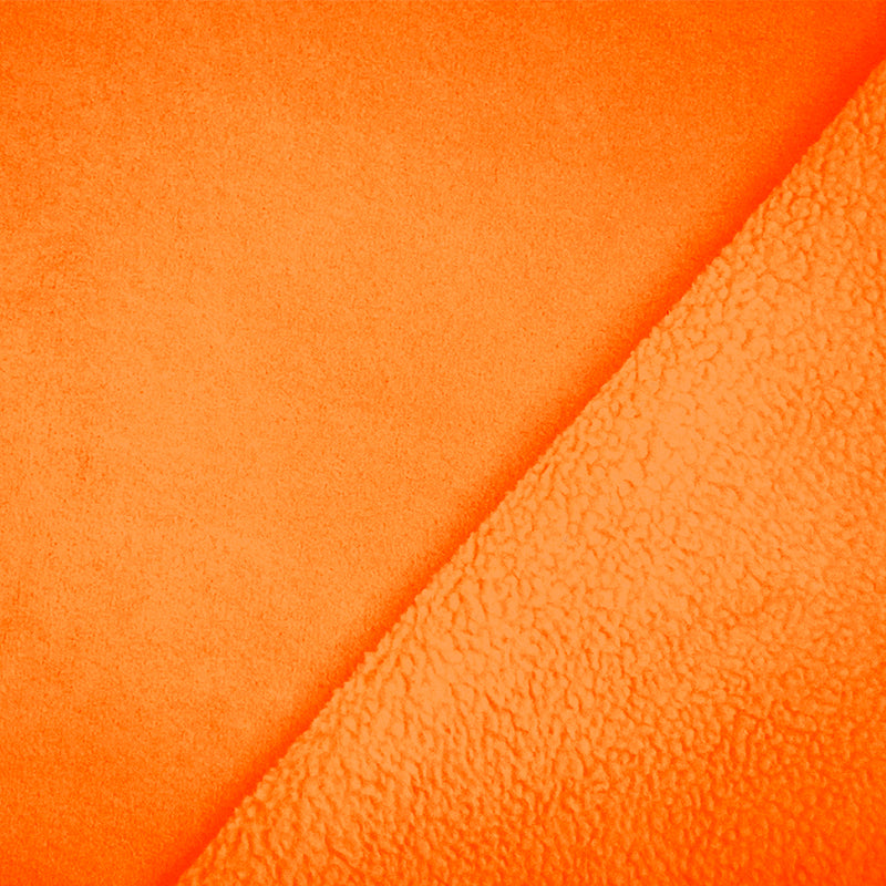 Neon Orange Polyester Heavy Weight Polartec Wind Pro Knit Fabric