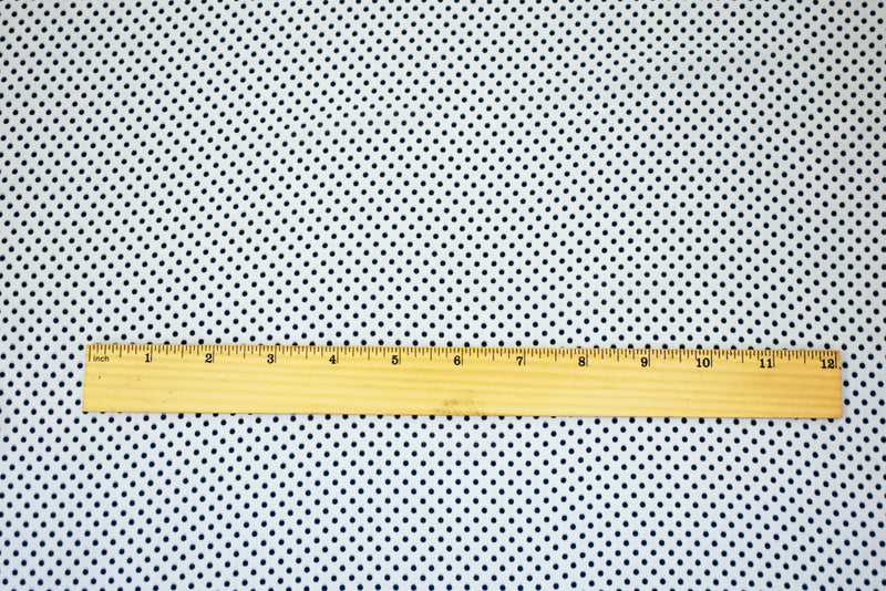 Blue-White Polka Dots Printed Poly Chiffon Woven Fabric