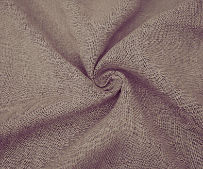 Mauve Purple Washed Semi-Sheer Solid Linen Woven Fabric
