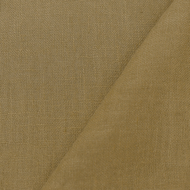 Natural Beige Washed Semi-Sheer Solid Linen Woven Fabric