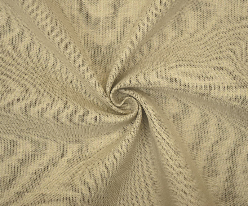 Natural Beige Solid Linen Woven Shirting Fabric