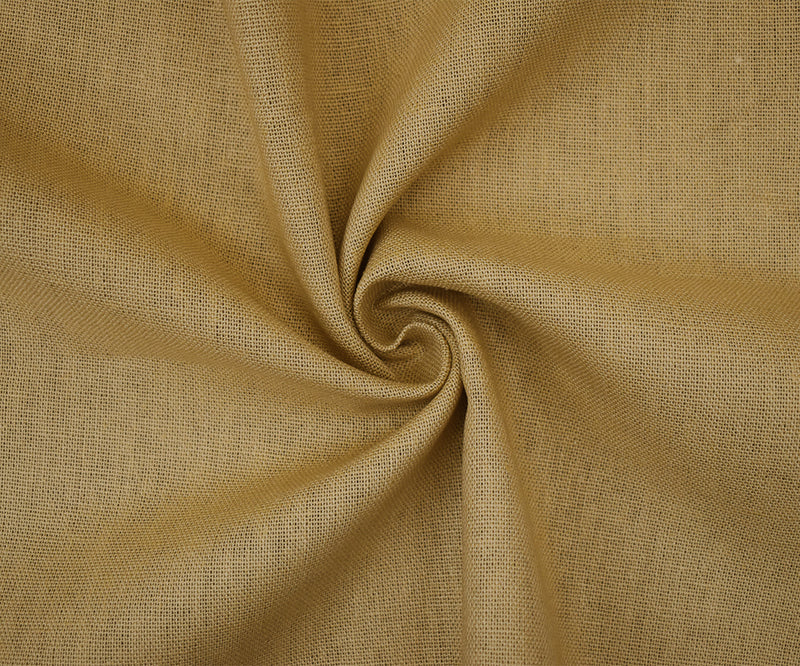 Beige Solid Linen Woven Shirting Fabric
