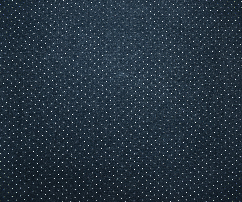 Deep Navy Japanese Cotton Dot Printed Brushed Face Flannel Twill Woven Fabric