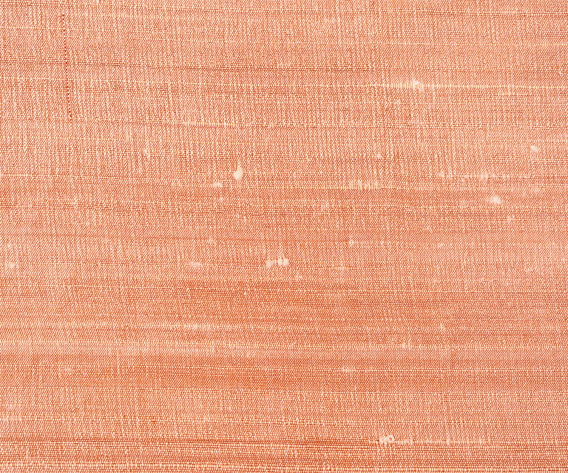 Orange-White Silk Iridescent Dupioni Woven Fabric