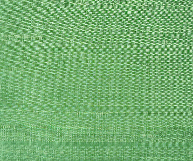 White-Green Silk Iridescent Dupioni Woven Fabric