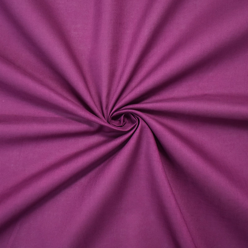 Purple Cotton Solid Voile Woven Fabric