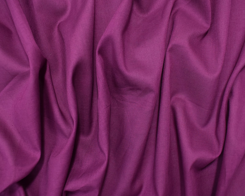 Purple Cotton Solid Voile Woven Fabric