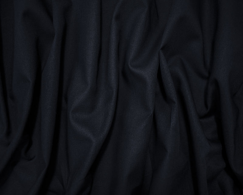 Deep Navy Blue Cotton Solid Voile Woven Fabric