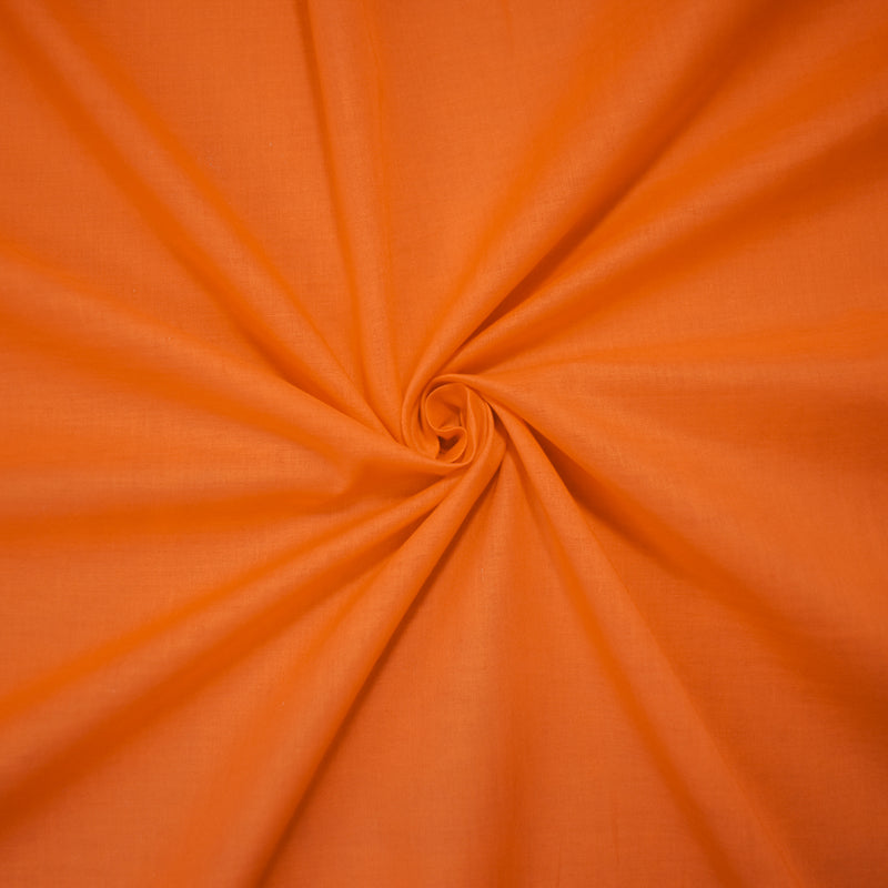 Orange Cotton Solid Voile Woven Fabric