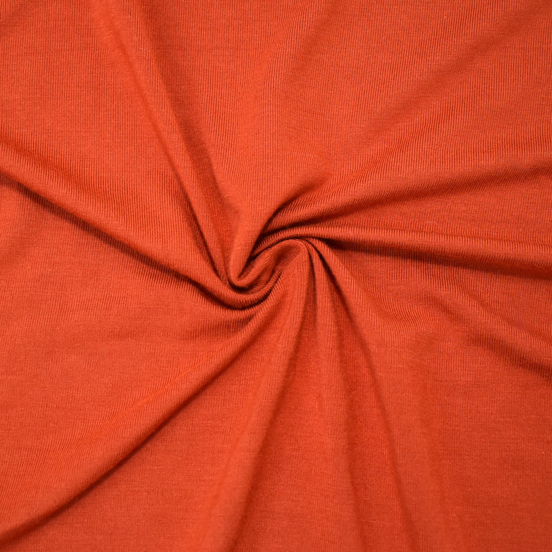 Orange Bamboo Stretch Spandex Solid Jersey Knit Fabric