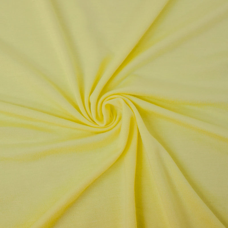 Pastel Yellow Bamboo Stretch Spandex Solid Jersey Knit Fabric