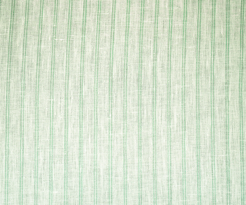Green-White Spence Bryson Stripe Irish Linen Slub Woven Fabric