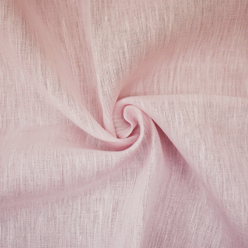 Pastel Pink-White Spence Bryson Texture Slub Irish Linen Chambray Fabric