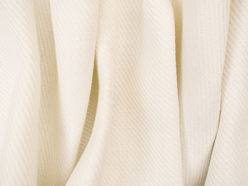White Moygashel Twill Irish Linen Solid Woven Home Decorating Fabric