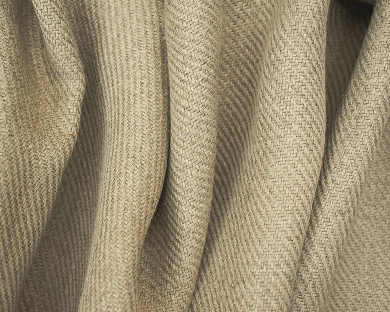 Natural Brown Moygashel Twill Irish Linen Solid Woven Home Decorating Fabric