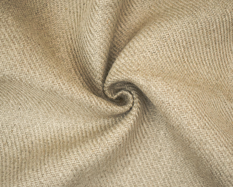Natural Brown Moygashel Twill Irish Linen Solid Woven Home Decorating Fabric