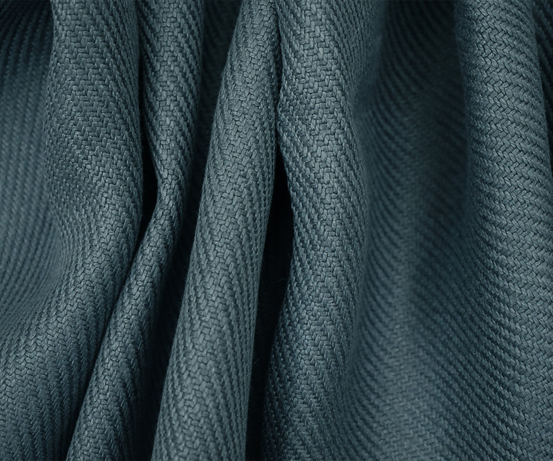 Dark Teal Moygashel Twill Irish Linen Solid Woven Home Decorating Fabric