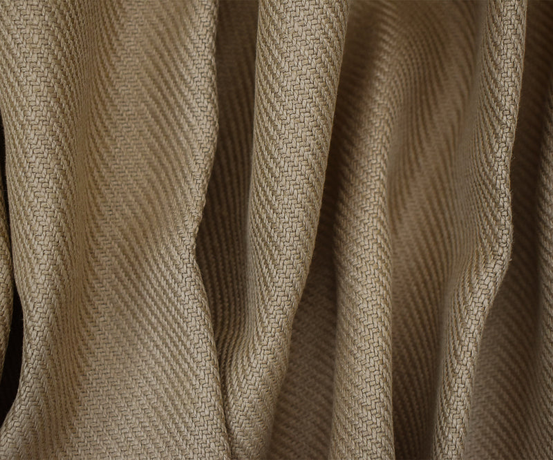 Mid Brown Moygashel Twill Irish Linen Solid Woven Home Decorating Fabric