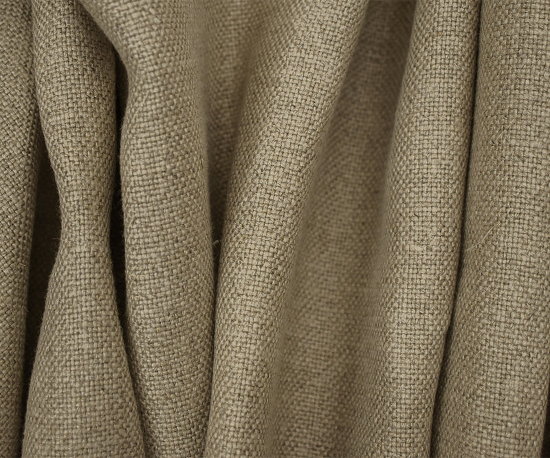 Natural Beige Moygashel Solid Woven Irish Linen Home Decorating Fabric