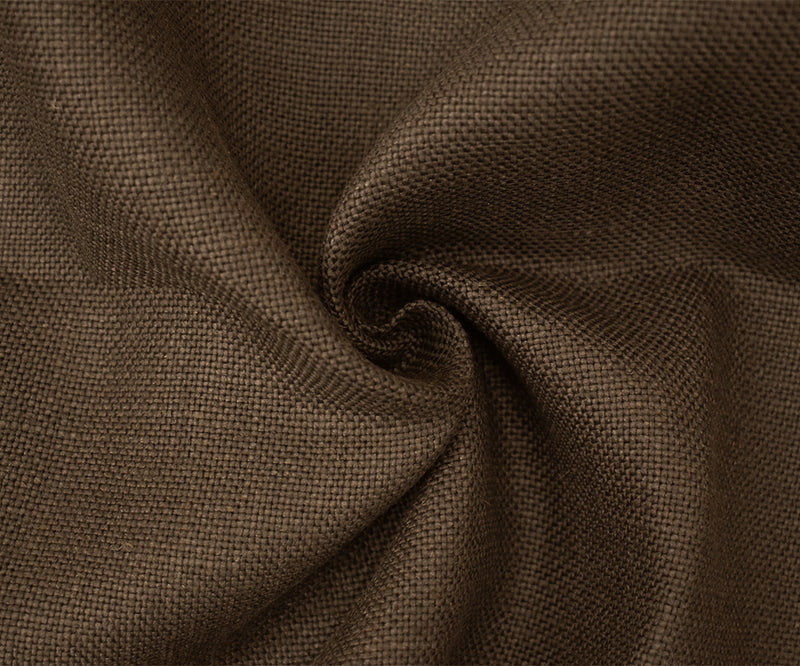 Brown Moygashel Solid Woven Irish Linen Home Decorating Fabric