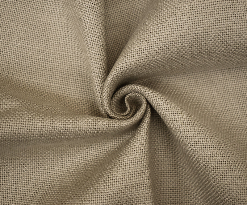 Taupe Beige Moygashel Solid Woven Irish Linen Home Decorating Fabric